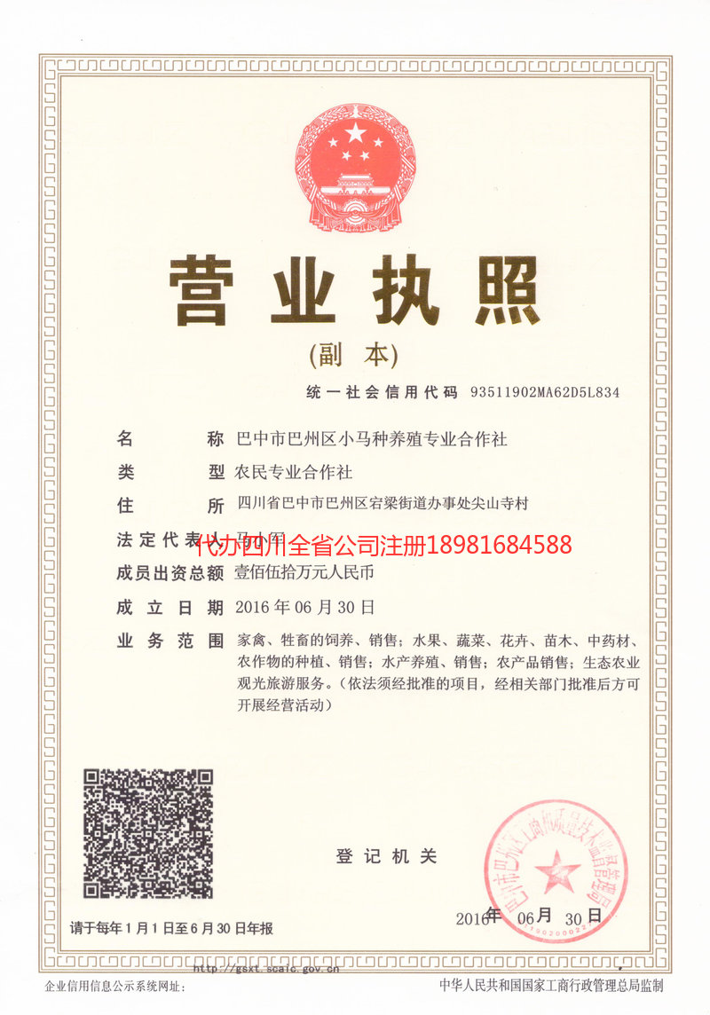 绵阳绵阳小马种养殖专业合作社